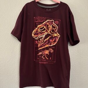 T-Rex Graphic Tee in Maroon